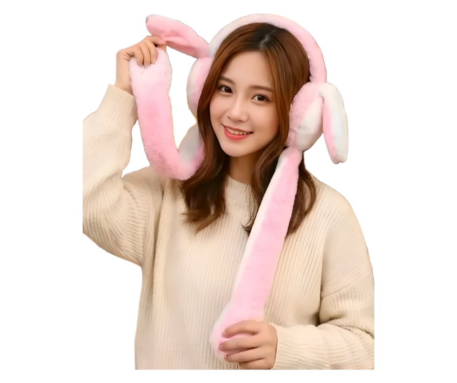 Ear Muffs for Winter for Kids | Moving ear Bunny Earmuffs for Girls, Boys, Women