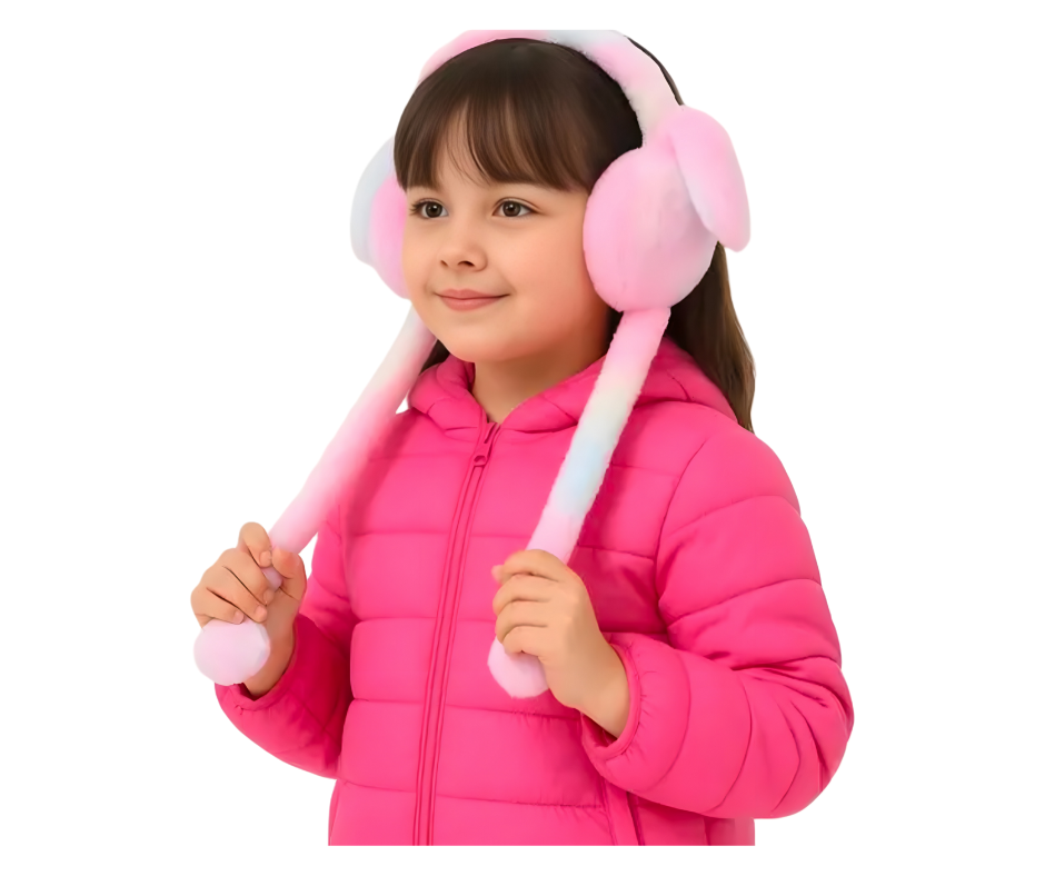 Ear Muffs for Winter for Kids | Moving ear Bunny Earmuffs for Girls, Boys, Women